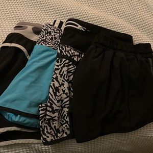 LOT OF 4 - LULULEMON SHORTS - SIZE 6